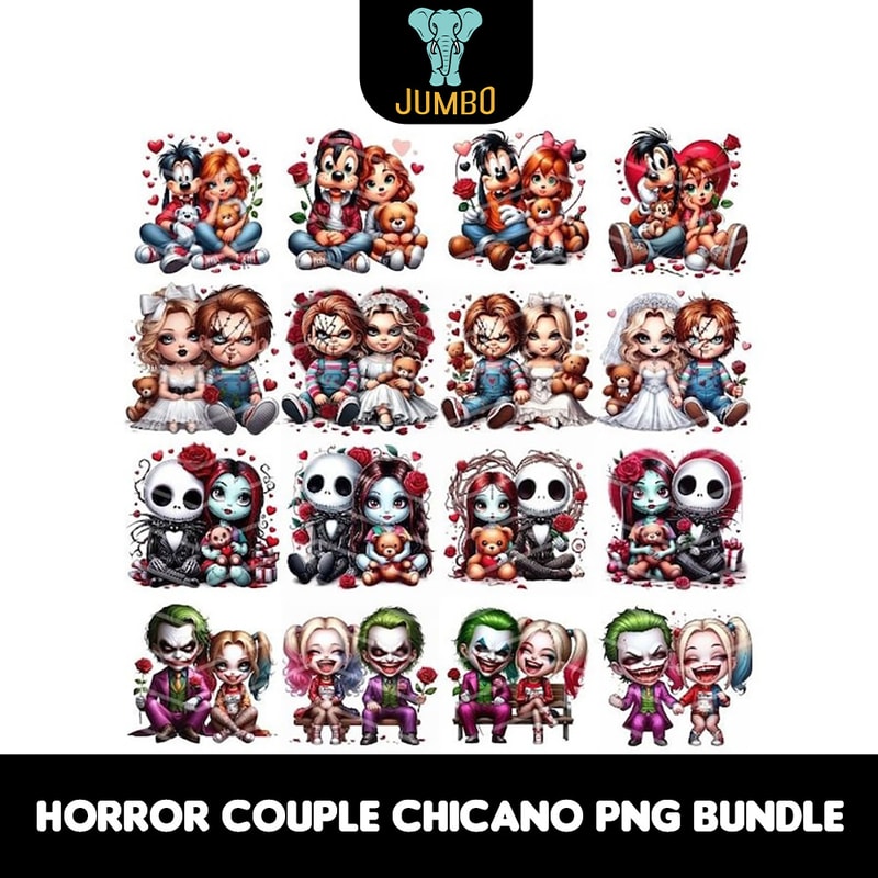 Horror Couple Chicano Png Bundle 0