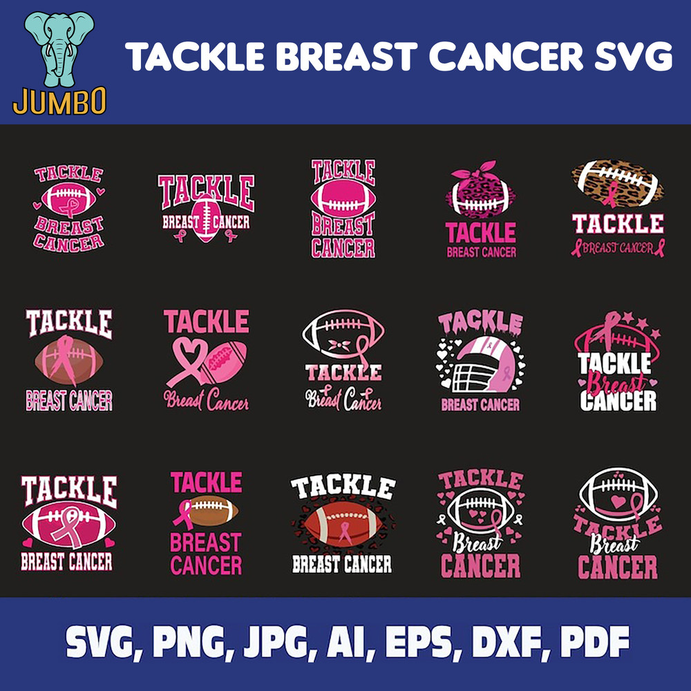 Tackle Breast Cancer Svg Bundle 4