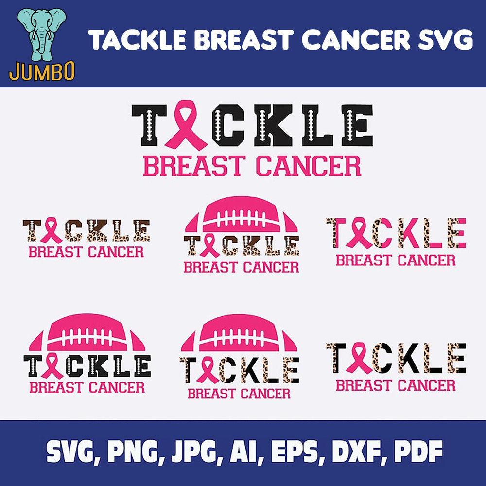 Tackle Breast Cancer Svg Bundle 5