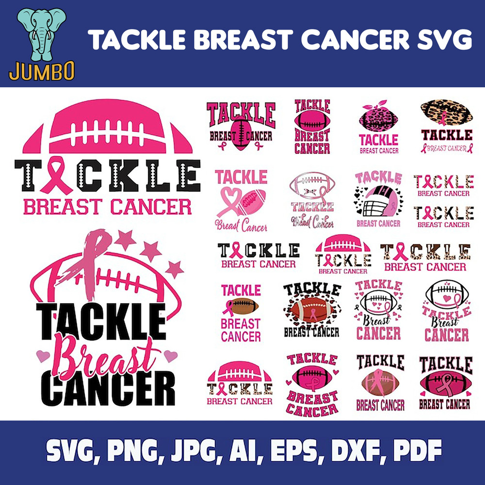 Tackle Breast Cancer Svg Bundle 6