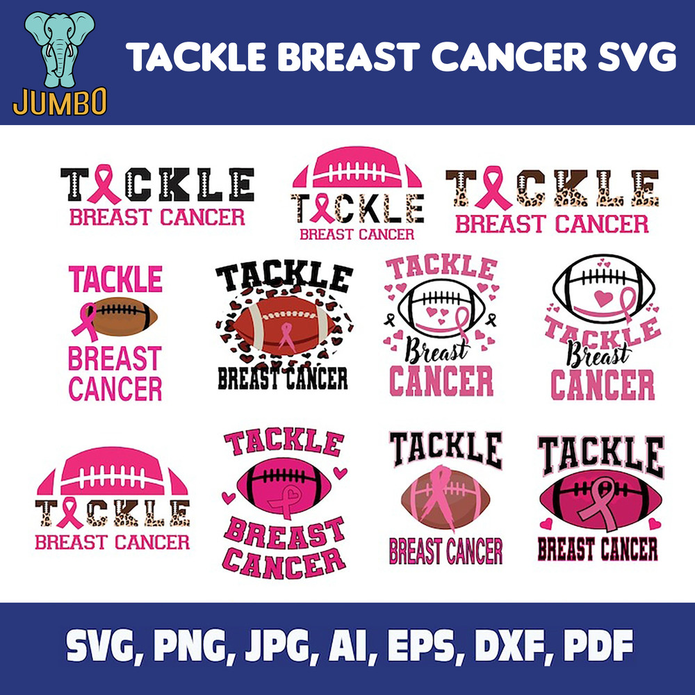 Tackle Breast Cancer Svg Bundle 8