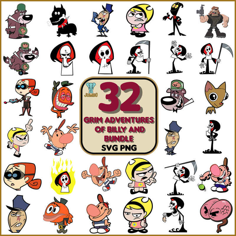 Grim Adventures Of Billy And Mandy Bundle Svg 0