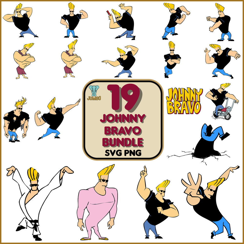 Johnny Bravo Bundle Svg 0
