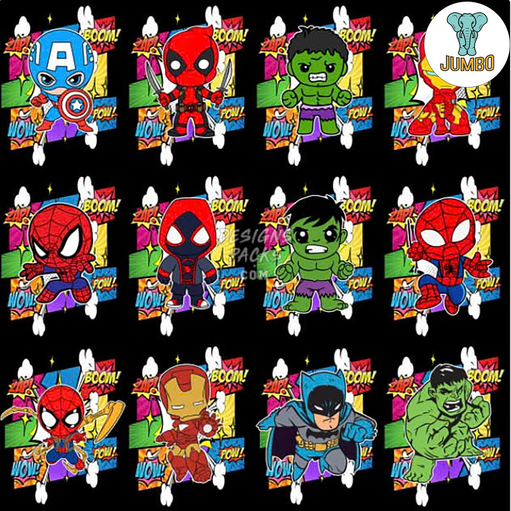 Cartoon Supper Heroes Movie Kids Designs Bundle Png 1