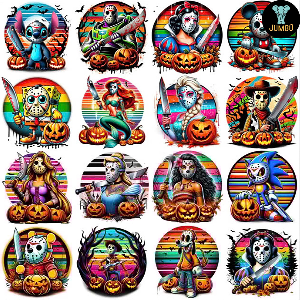 Halloween Cartoon Horror Designs Bundle Png 1