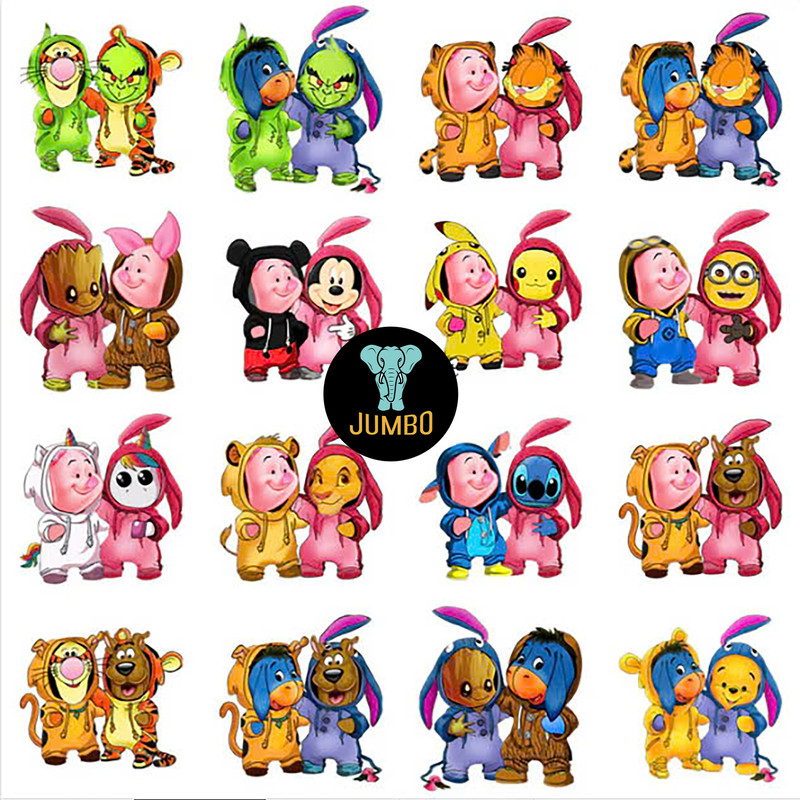 Halloween Cartoon Winnie Costume Duo Designs Bundle Png 1