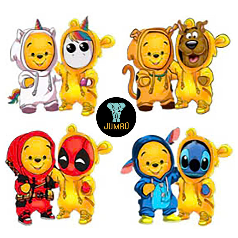 Halloween Cartoon Winnie Costume Duo Designs Bundle Png 3