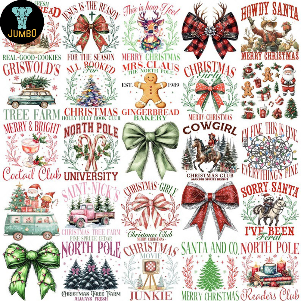 Retro Christmas Bundle Png 1 2