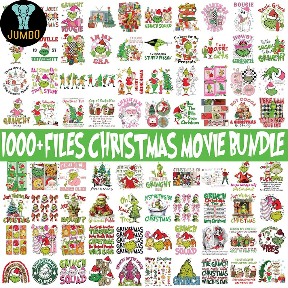 Christmas Grinch Bundle Png 0