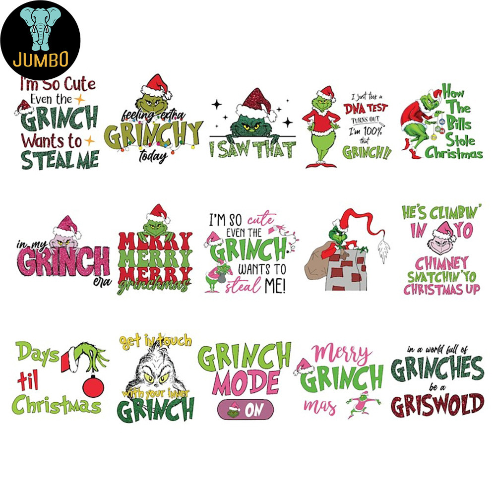 Christmas Grinch Bundle Png 7