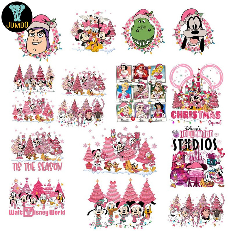 Pink Disney Christmas Svg Bundle 2
