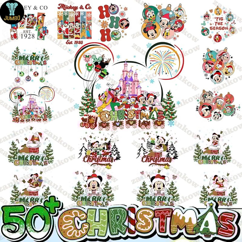 Christmas Cartoon Character Png Bundle 0