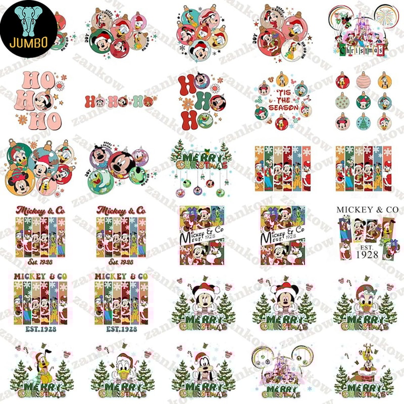 Christmas Cartoon Character Png Bundle 1