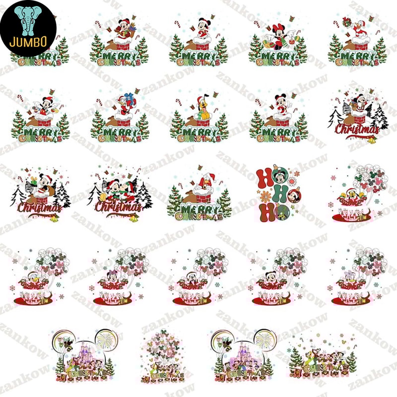 Christmas Cartoon Character Png Bundle 2