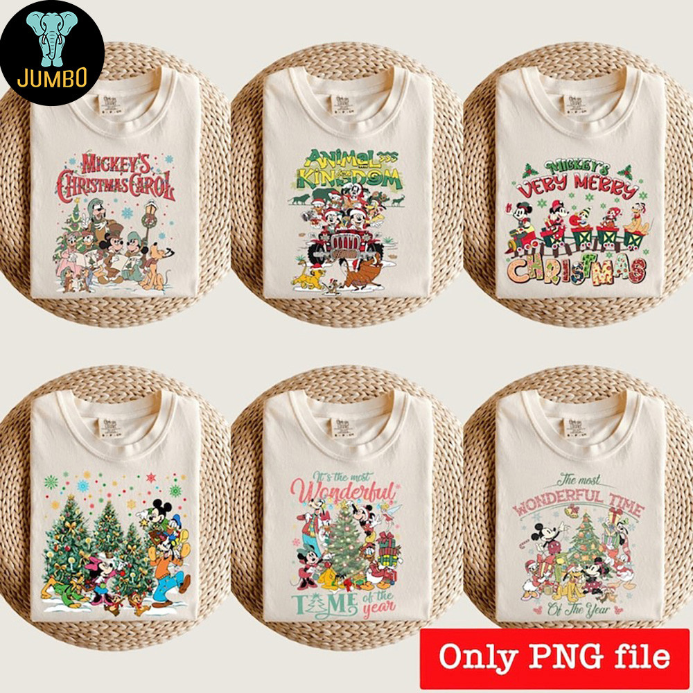Mouse And Friends Christmas Png Bundle 1