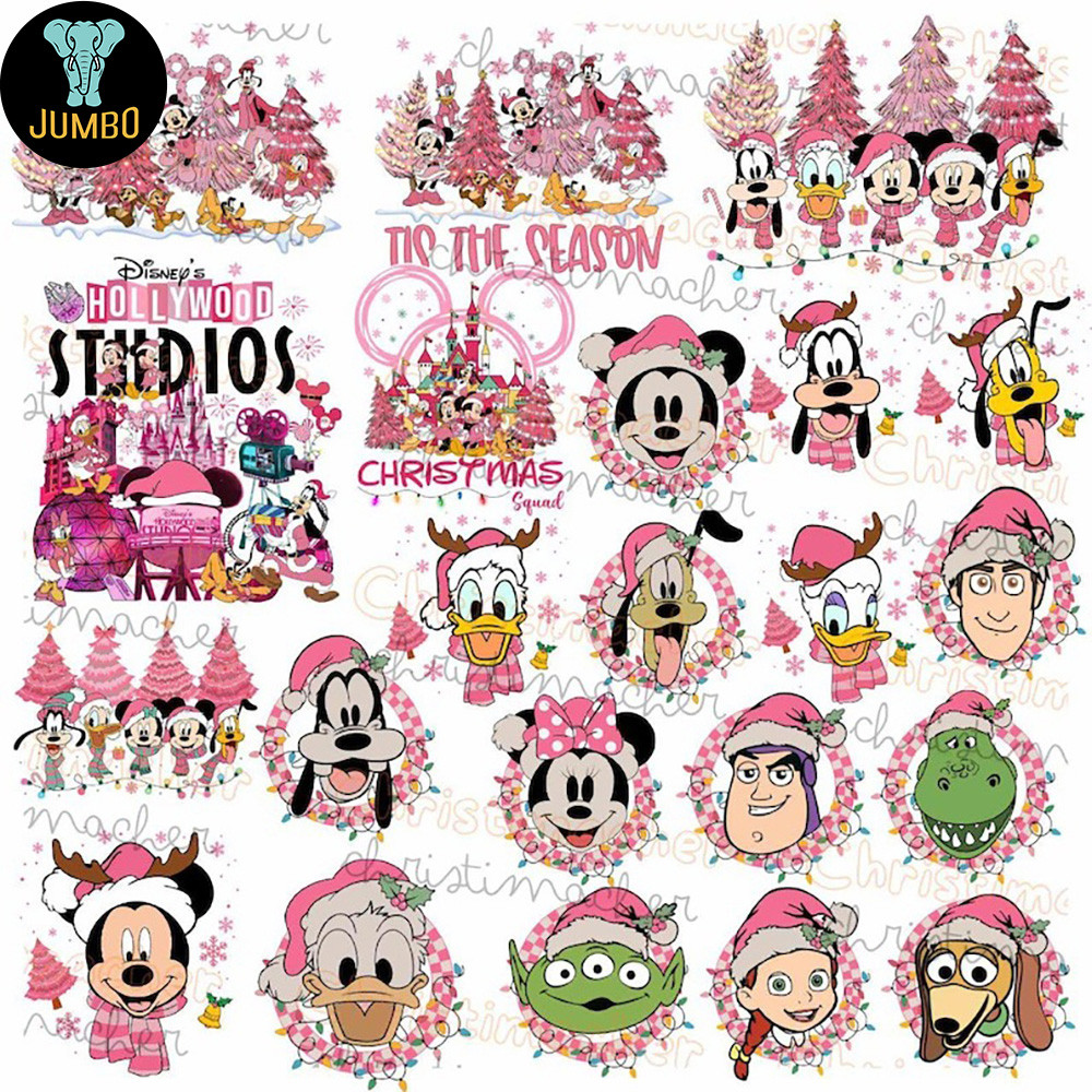 Pink Disney Christmas Bundle Png 1