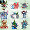 Stitch Christmas Characters Png Bundle 1