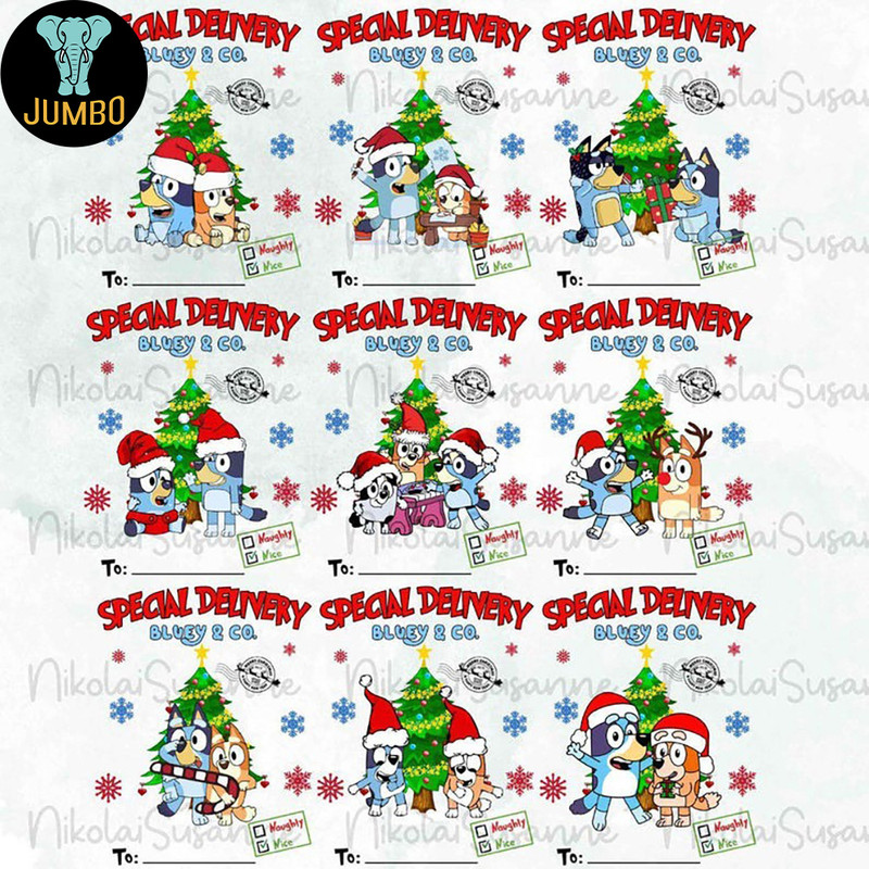 Personalized Characters Cartoon Christmas Png Bundle 2
