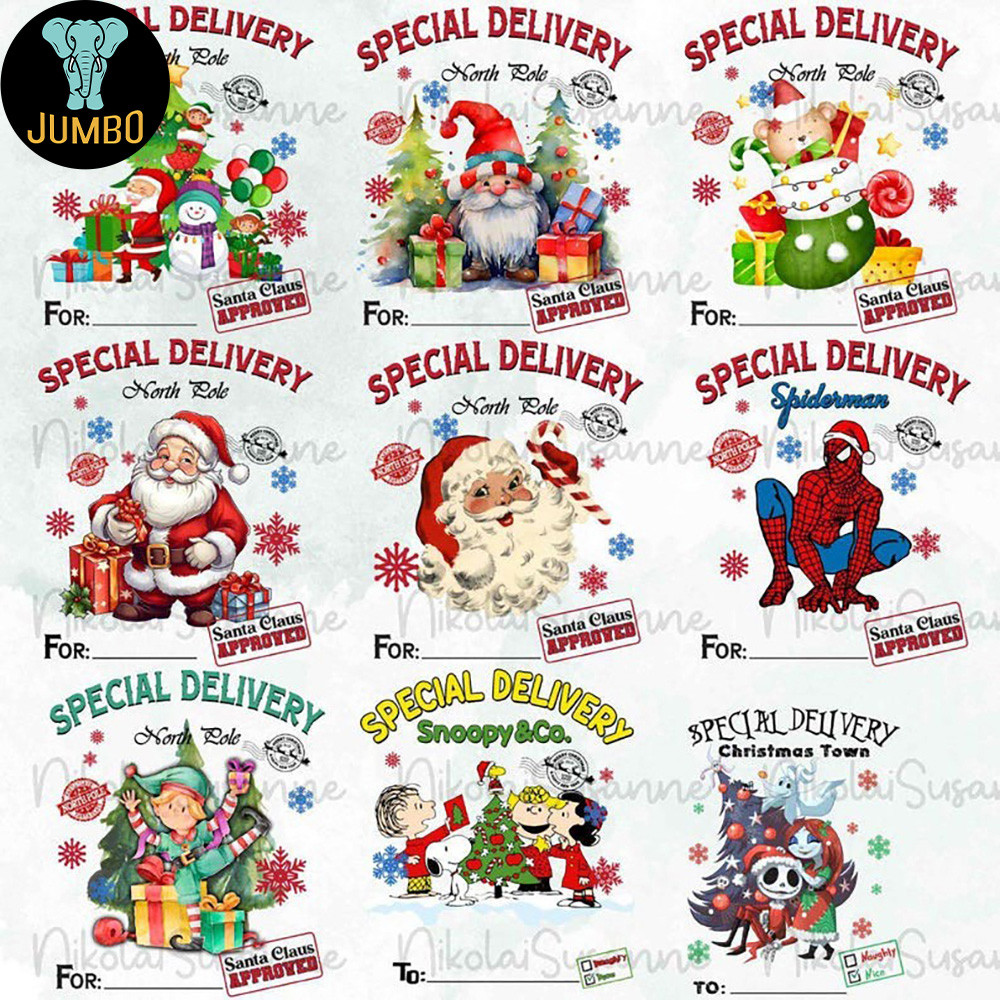 Personalized Characters Cartoon Christmas Png Bundle 4