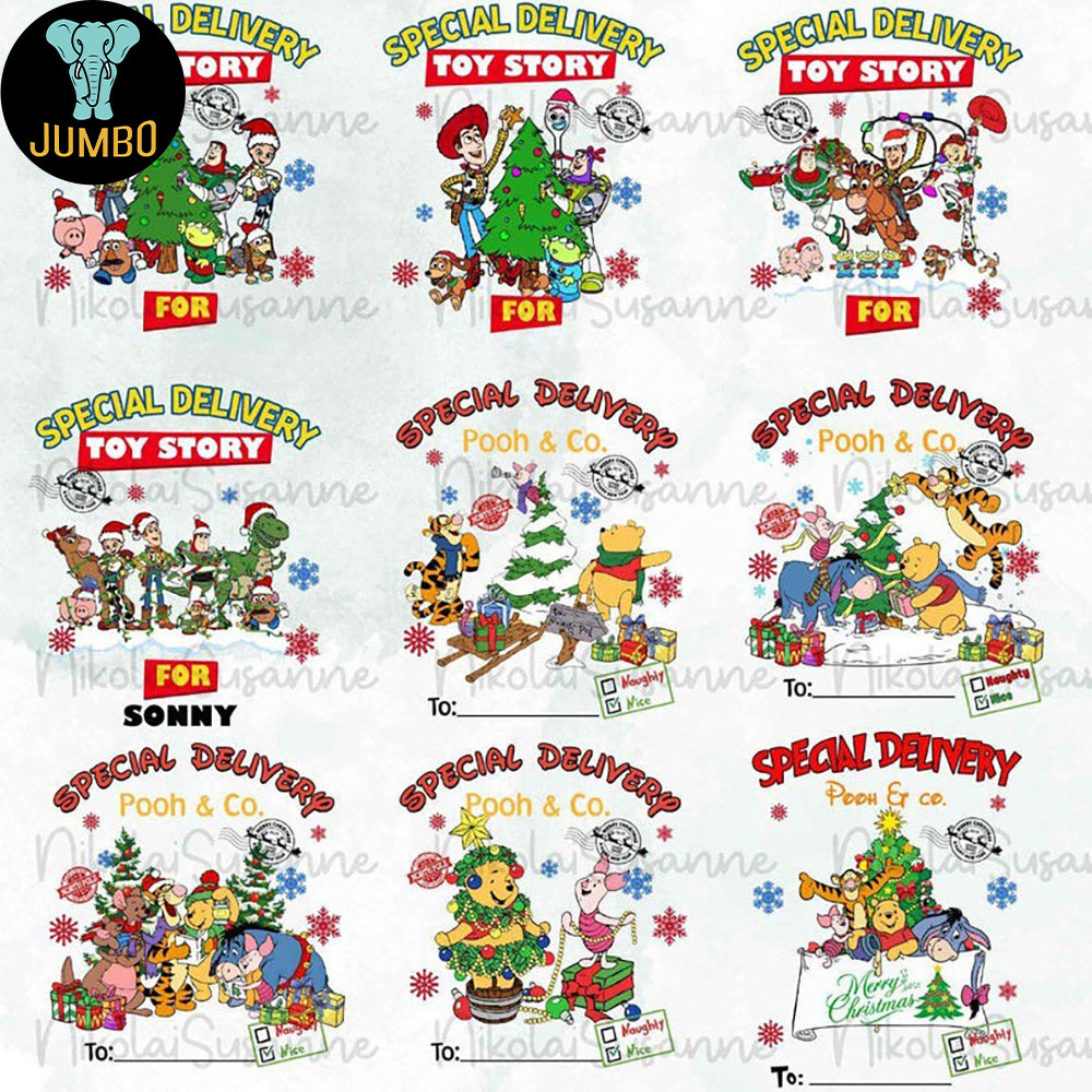 Personalized Characters Cartoon Christmas Png Bundle 6