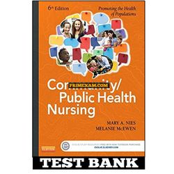 Community Public Health Nursing 6th Edition by Nies Test Bank
