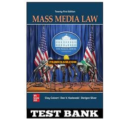 Mass Media Law 21st Edition Calvert Test Bank