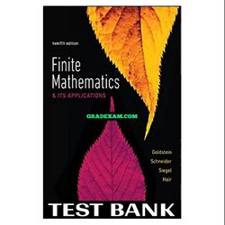 Finite Mathematics and Its Applications 12th Edition Goldstein Test Bank