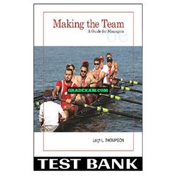 Making the Team A Guide for Managers 6th Edition Thompson Test Bank