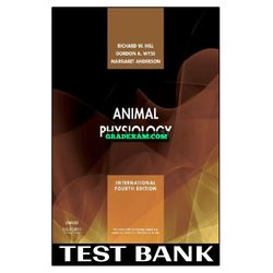 Animal Physiology 4th Edition Hill Test Bank