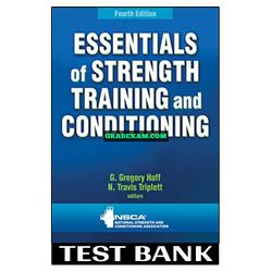 Essentials of Strength Training and Conditioning 4th Edition Haff Test Bank