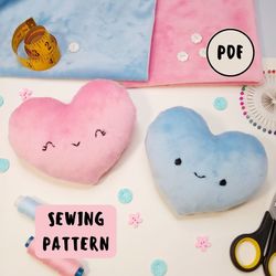 Heart Soft Toy Sewing Pattern (2 Sizes) - Beginner Friendly