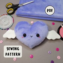 Heart Plush Pattern & Sewing Tutorial (in 3 sizes)
