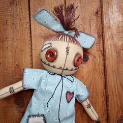 Cute Voodoo Doll Handmade - Blue