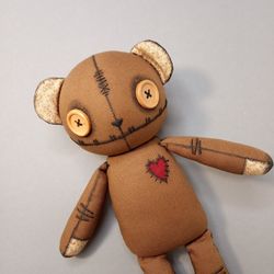 Bear Creepy Stuffed Animal Handmade - Halloween Decor