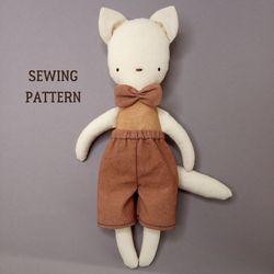 Cat Rag Doll Pattern - Beginner Friendly (in 2 sizes)