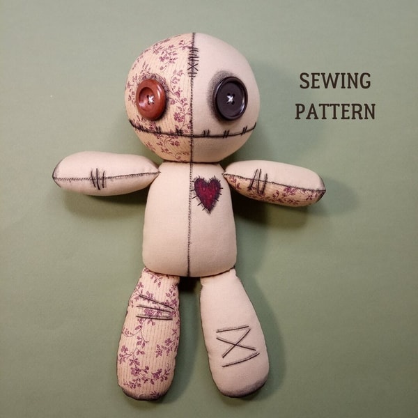 Voodoo Doll Sewing Pattern (in two sizes) | Inspire Uplift