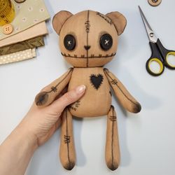 Handmade Teddy Bear In Voodoo Style