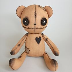 Handmade Stuffed Animal Bear - Creepy Cute Doll