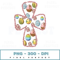 christian easter spring floral embroidered png, john 3:16 for god so loved the world easter, floral cross png, jesus eas