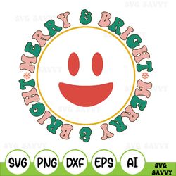 merry and bright svg file, digital merry and bright, merry and bright svg, digital download