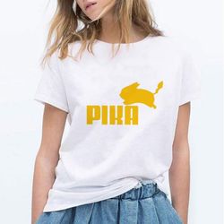 fashion women t shirts pokemon kawaii t shirt anime pika women t-shirt