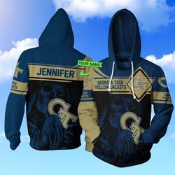 ho210 3d hoodie georgia tech yellow jackets