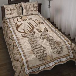 hunting &8211 i choose you wild & safe &8211 quilt bed set