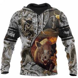 hunting boar tee v3 hoodie