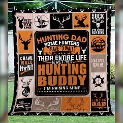 hunting dad fleece blanket  bk3652