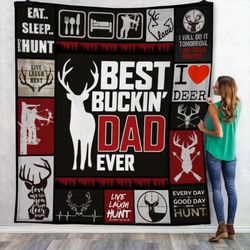 hunting dad fleece blanket m2601 87o34
