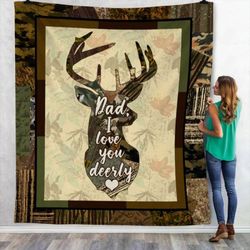 hunting dad fleece blanket my3101 85o41