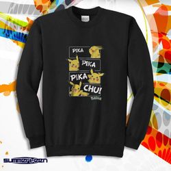 pika pika pika chu pokemon quote men&8217s sweatshirt
