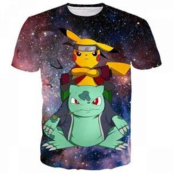 pikachu bulbasaur naruto pokemon shirts