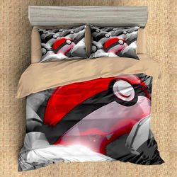 pokemon 3pcs custom 3d duvet cover set bedding set flat sheet pillowcases bedlinen